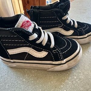 Vans Black and White Classic High-Top Sneakers